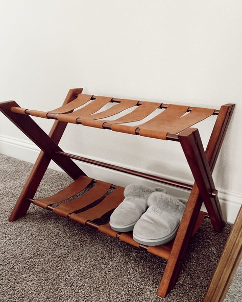 Shop Foldable Wood & Metal Luggage Rack … and other curated products on LTK, the easiest way to shop everything from your favorite creators. Metal Luggage, Suitcase Stand, Small Guest Room, Diy Luggage, Guest Room Design, Bamboo Decor, Cottage Renovation, Cabin Interiors, Chip And Joanna Gaines