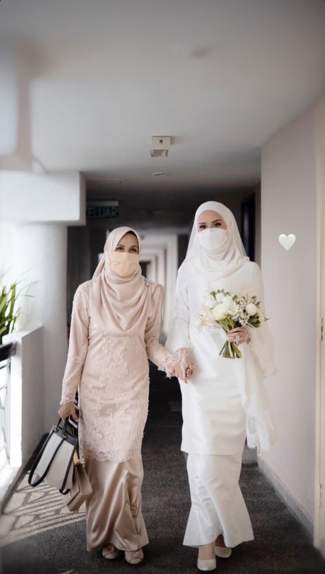 Melayu Wedding Dress, Melayu Wedding, Malay Wedding Dress, Muslim Wedding Hijab, Muslim Wedding Gown, Outfit Muslim, Baju Kahwin, Nikah Outfit, Muslimah Wedding Dress