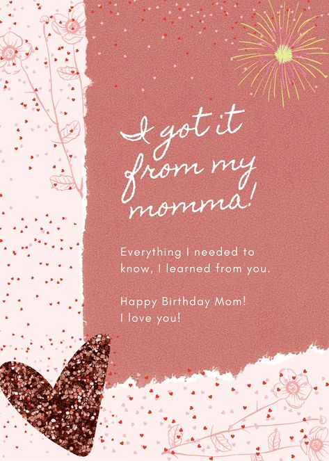 Colorful, glitter, birthday wish for mom Mommy Birthday Wishes, Unique Birthday Wishes For Mom, Birthday Template For Mom, Happy Bday Mom Quotes, Mother Birthday Wishes From Daughter, Happy Birthday Mom Happy Birthday Mom From Daughter, Birthday Wishes For Mom From Daughter, Mom's Birthday Quotes, Happy Birthday Wishes Mom