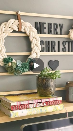 Christmas Macrame Garland, Macrame Christmas Wreath, Macrame Garland, Last Christmas, Macrame Ideas, 1k Views, Christmas Wreaths, Macrame, Wreath