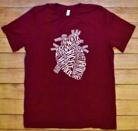 Anatomy Shirts, Cardiac Nurse, Heart Anatomy, Cardiac Nursing, Nursing Shirt, Hospital Interior, Nurse Design, Silhouette Diy, Nursing Mom