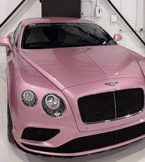 Pink Bentley, Pink Obsession, Pink Cars, Pretty Bike, Bentley Car, Car Aesthetic, Pink Car, Super Luxury Cars, Pretty Cars