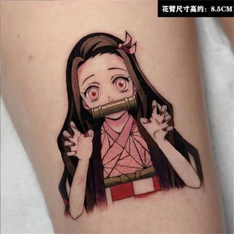 Tattoo Cartoon, Innocent Face, Fake Tattos, Anime Ghost, Cartoon Graffiti, Anime Demon Slayer, Graffiti Cartoons, Demon Slayer Kimetsu No Yaiba, Anime Tattoos