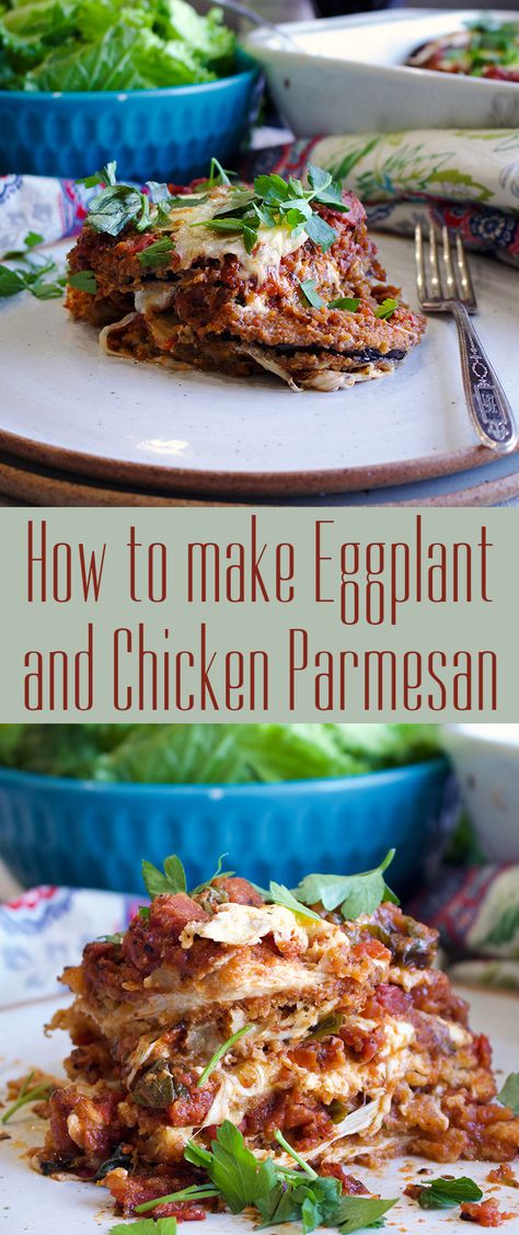 Chicken Eggplant, Eggplant Parmesan Baked, Eggplant Recipes Parmesan, Eggplant Lasagna, Chicken Parmesan Casserole, Baked Chicken Tenders, Meatless Main Dishes, Baked Eggplant, Fine Dining Recipes