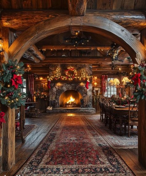 Winter Cabin Aesthetic, Yule Aesthetic, House Renos, Log Houses, Cabin Aesthetic, Log Cabin Ideas, Cabin Christmas, Hobbit Hole, Winter Girl