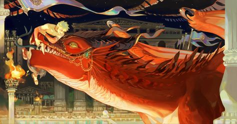 dragon kirishima and bakugou <3 Bnha Memes, Fantasy Au, Bakugou Manga, Dragon King, Dragon Artwork, Hero Academia Characters, My Hero Academia Manga, Creature Art, Beautiful Artwork