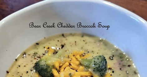 Bear Creek Cheddar Broccoli Soup Bear Creek Broccoli Cheese Soup, Bear Creek Potato Soup Add Ins, Bear Creek Soup Recipes, Bear Creek Soup, Cheddar Broccoli Soup, Broccoli Cheddar Soup Recipe, Cheddar Broccoli, Teriyaki Pork, Broccoli Soup Recipes