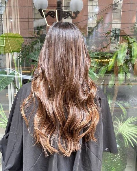 Amber Brown Balayage, Brunette Balayage Natural, Light Warm Brown Hair, Going Brunette, Glossy Brunette, Mum Hair, Hazelnut Hair, Hair Caramel, Hair Styels