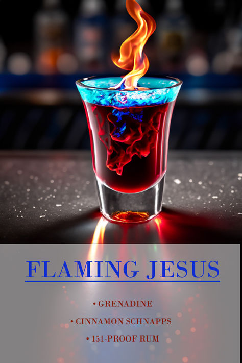 Flaming Shots Recipe, Unique Mixed Drinks, Bartending Drinks Recipes, Pirate Drinks Alcohol, Alcohol Shots Recipes, Cool Drink Ideas, Sweet Drinks Alcohol, Pirate Cocktails, Cocktail Decoration Ideas