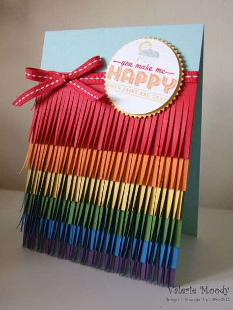 Rainbow Fringe, Teachers Day Card, Creative Birthday Cards, Card Stamping, Birthday Card Drawing, Birthday Card Craft, Homemade Birthday Cards, Bday Cards, Birthday Cards For Friends