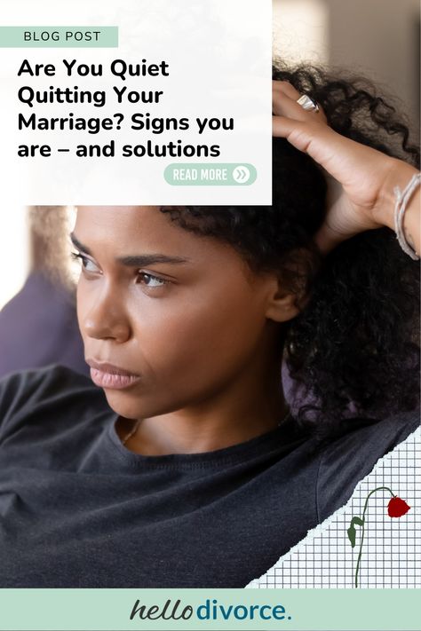 https://hellodivorce.com/relationships/are-you-quiet-quitting-your-marriage Quiet Quitting Relationship, Quiet Quitting, Domestic Partnership, Bad Boss, Relationships Are Hard, Growing Apart, Wife To Be, Physical Intimacy, Couples Counseling