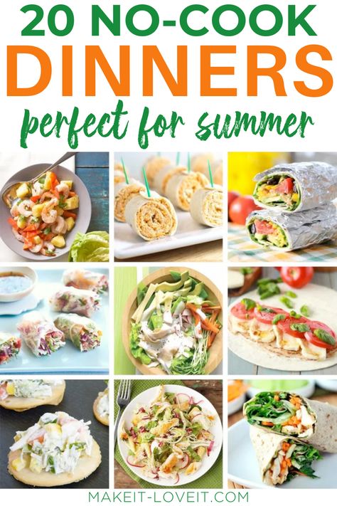 No Stove Or Oven Meals, Lite Summer Meals, Refreshing Summer Dinners, Greek Vegetables, Barbeque Recipes, Easy Summer Dinners, Hungry Children, Cook Dinner, No Cook