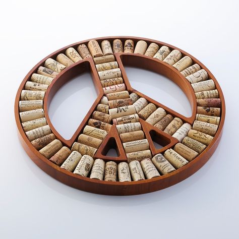 Wine Enthusiast Companies Peace Sign Wine Cork Kit | Wayfair - @Marjean Archibald Corkran I think YOU add the corks! Cool way to keep and display some from special occasions or something. :) Wine Related Gifts, Cork Holder, Wine Cork Art, Cork Projects, Road House, Cork Art, Wine Cork Crafts, Unique Gift Items, Wine Signs