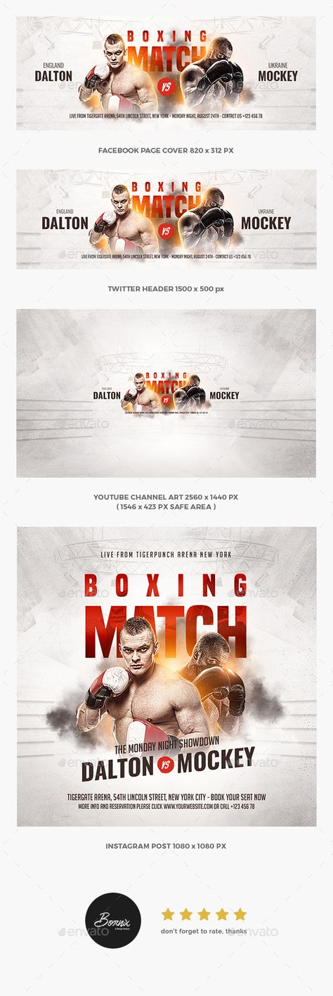 Boxing Match Social Media Template Boxing Social Media Design, Boxing Advertising, Sports Brochure, Template Twitter, Templates Facebook, Instagram Story Ads, Boxing Match, Boxing Posters, Free Handwriting