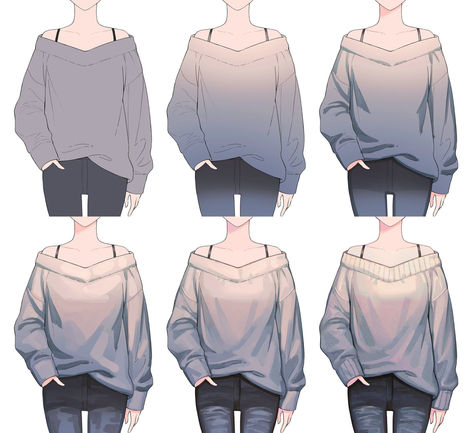 Clothes Shading, الفن الرقمي, Manga Tutorial, Anime Tutorial, Digital Painting Techniques, Digital Art Beginner, How To Shade, Anime Clothes, Digital Painting Tutorials