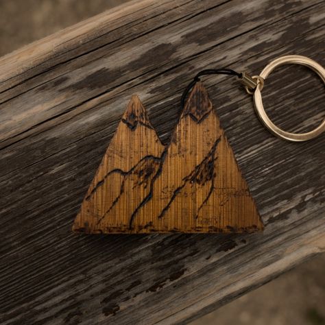 Whether you like to hike, climb or go camping, this fun keychain will help you remember that cool, fresh mountain air! Rock Keychain, Hexagon Keychain, Camping Keychain, Mountain Keychain, Mountain Key Holder, Go Camping, Climbing, Hiking, Camping