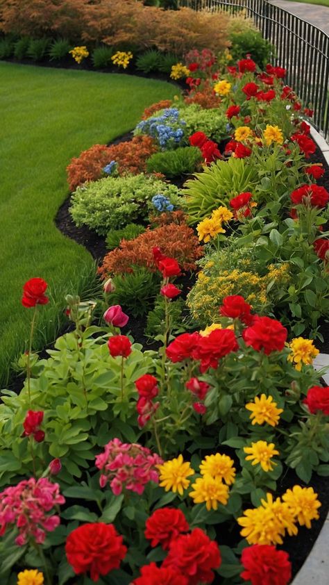 Rain Garden Landscape, Fence Line Landscaping Ideas, Fence Line Landscaping, Narrow Backyard, Simple Fence, Creative Fence, Enchanting Backyard, Landscaping Along Fence, Yard Privacy