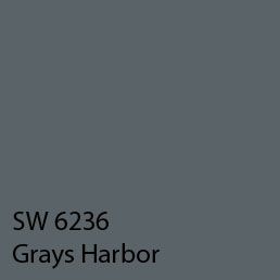 Sherwin Williams Grays Harbor, Sherwin Williams Grays, Vintage Beadboard, Beadboard Headboard, Grays Harbor, Zyla Colors, Sherwin Williams Gray, Loft Wall, Door Colors