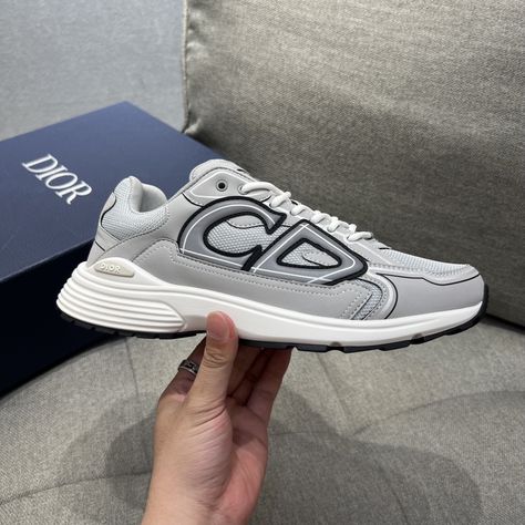 Christian Dior B23 Sneaker Grey For Men CD 3SN279ZRD_H868 Check more at https://luxurbags.com/products/chrstn-dr-b23-sneaker-grey-for-men-cd-3sn279zrd_h868/ Grey Dior Shoes, Grey Dior Converse, Dior Shoes For Men, Dior B22 Black Silver, New House Essentials, Dior Black Sneakers, Dior Women, Sneakers Grey, White Mesh