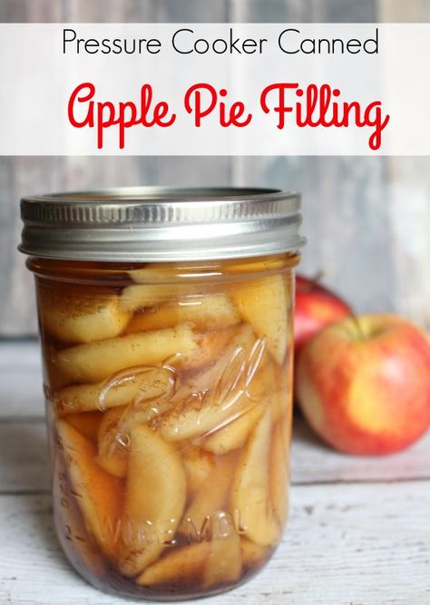 This canned apple pie filling will be awesome come winter when you need a taste of freshness. Bonus: they are easy to can! How To Make Canned Apple Pie Filling, Pressure Cooker Apple Pie Filling, Apple Pie Filling Instant Pot, Pressure Canning Apple Pie Filling Recipe, Pressure Canned Apple Pie Filling, Pressure Can Apple Pie Filling, Canning Apple Pie Filling Recipes Easy, Canning Apple Pie Filling With Pectin, Apple Pie In A Jar Canned