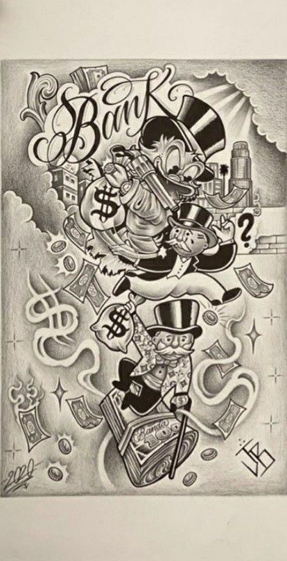 Monopoly Man Tattoo, Half Sleeve Tattoos Sketches, Character Tattoos, Half Sleeve Tattoos, Catrina Tattoo, American Traditional Tattoo Ideas, Traditional Tattoo Ideas, Half Sleeve Tattoos Drawings, Card Tattoo Designs