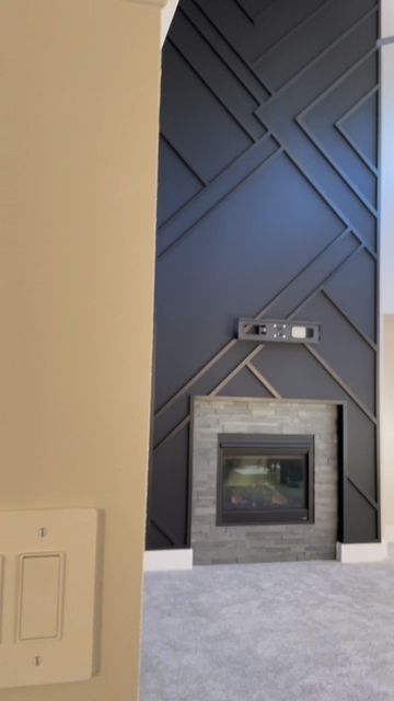 Wainscoting Fireplace, Black Accent Walls, Board And Batten Wall, Luxury Room, Luxury Room Bedroom, Accent Walls In Living Room, Fireplace Ideas, Bedroom Retreat, Diy Fireplace