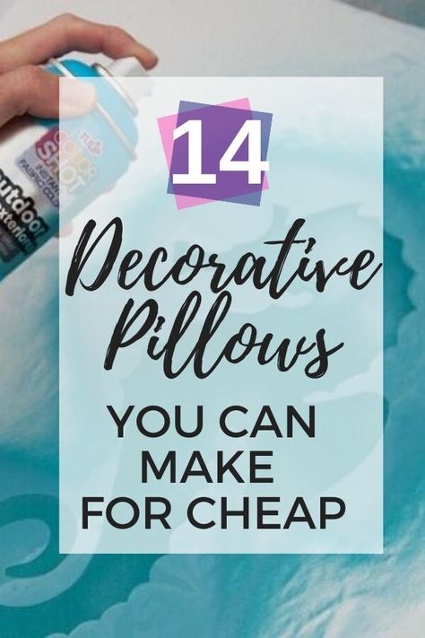 No Sew Ideas, Pillow Cover Ideas, Decorate On A Budget, Throw Pillow Diy, Diy Throw Pillows, Cheap Pillows, Sew Ideas, Diy Pillow, Diy Pillow Covers