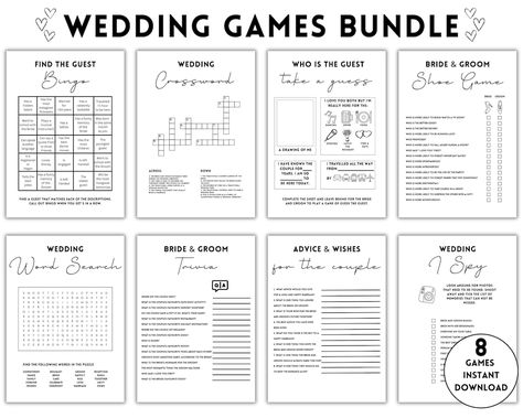 This Party Games item by TheArtofWitCo has 974 favorites from Etsy shoppers. Ships from United States. Listed on Jan 1, 2024 Crossword Wedding, Wedding I Spy, Printable Wedding Games, Silver Wedding Favors, Wedding Table Games, Reception Games, Wedding Reception Games, Games Wedding, Wedding Advice Cards