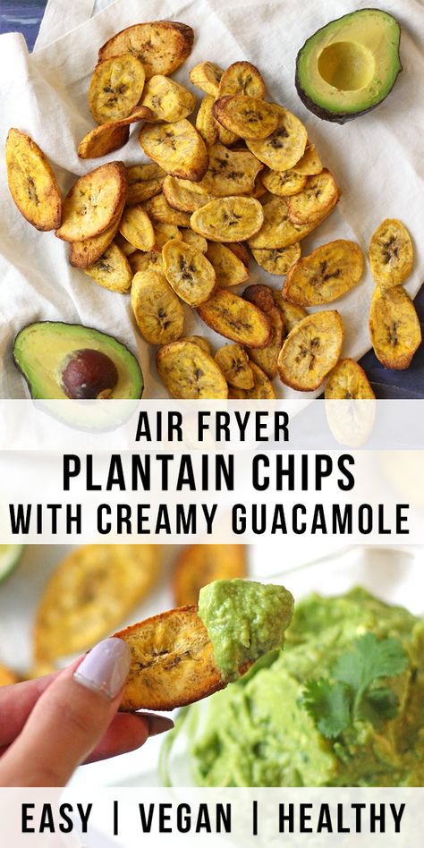 Chips Logo Design Ideas, Chips Logo Design, Chips Logo, Plantain Chips Recipe, Baked Plantain Chips, Baked Plantains, Creamy Guacamole, Plantain Recipes, Vegan Blog