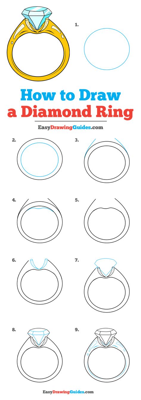 How to Draw Diamond Ring Draw A Diamond, Diamond Ring Drawing, Cowboy Home Decor, Ring Sketch, Cow Boys, Easy Drawing Tutorial, Drawing Tutorials For Kids, Art Jewelry Design, Jewellery Design Sketches