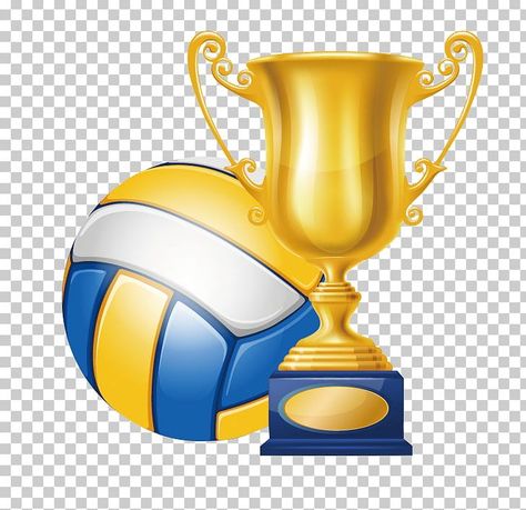 Volleyball Trophy, Cartoon Volleyball, Volleyball Images, Ball Basketball, Volleyball Net, Cup Games, Awards Trophy, Trophies & Awards, Gold Cup