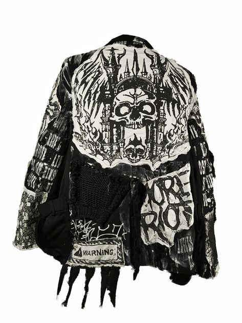 Denim Jeans Jacket, Cool Denim, Custom Denim Jacket, Festival Concert, Custom Denim, Graphic Tshirt Design, Punk Grunge, Psychobilly, Rave Festival