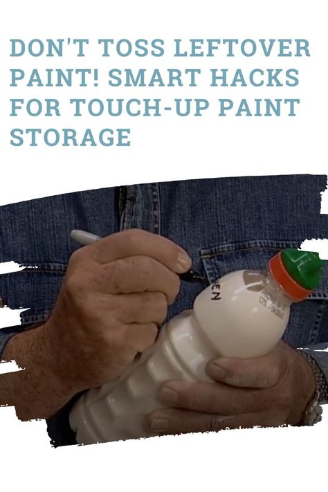 marking leftover paint in plastic bottle Smart Hacks, Leftover Paint, Paint Storage, How To Store, Touch Up Paint, Water Painting, Touch Up, Decorative Painting, Ups