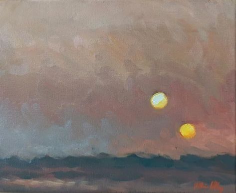 Tatooine Art, Tatooine Aesthetic, College Pictures, Sun Aesthetic, Star Wars Painting, Vintage Star Wars, Impressionist Art, Office Wall Art, Print Pictures