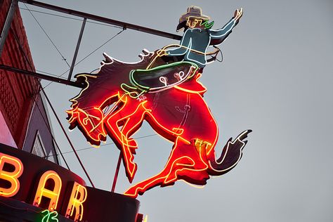 Neon Cowboy, Cowboy Bar, Cowboys Bar, Western Bar, Sheridan Wyoming, Cowboy Decor, Jackson Hole Wy, Cowboy Decorations, Neon Moon