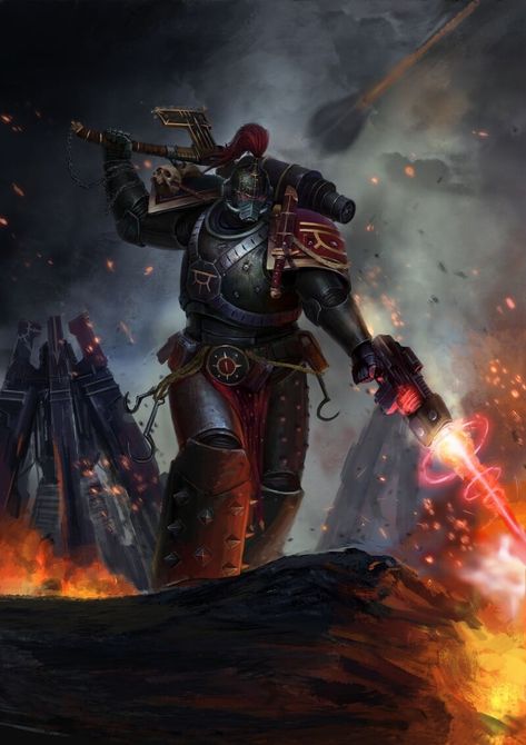 Luna Wolves, Chaos Space Marines, Space Marine Art, Traveller Rpg, Warhammer 40k Memes, Warrior Art, 40k Chaos, Sons Of Horus, 40k Artwork