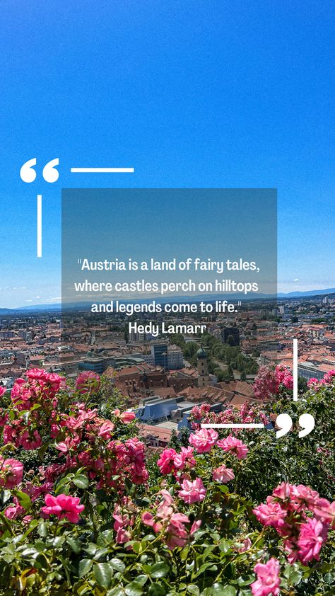 Check those famous quote about Austria! They will give you itchy feet and fuel your wanderlust to plan a trip to this beautiful European country! Guess what? Those quote about Austria are also great instagram captions! / salzburg quotes / travel quotes / summer bucket list / Vienna quotes / austria instagram captions / quotes about austria / austria travel quotes / quotes about vienna austria / austria instagram highlight #austria #visitaustria Vienna Captions Instagram, Vienna Quotes, Austria Quotes, London Fireworks, Salzburg Travel, Quotes Summer, Hallstatt Austria, Visit Austria, Travel Captions