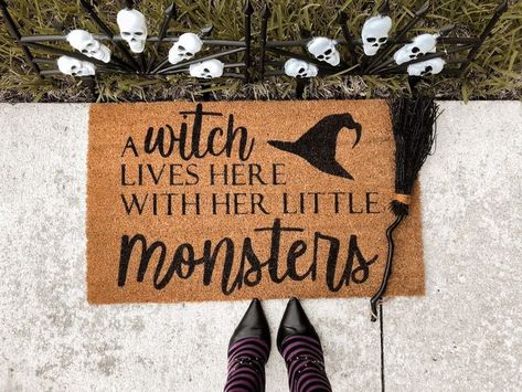 DOORMAT, ENTRYWAY DECOR, HALLOWEEN, COIR DOORMAT Halloween Mats, Halloween Doormat, Halloween Door Mat, Custom Doormat, A Witch, Inverness, Shake It Off, Little Monsters, Fall Halloween