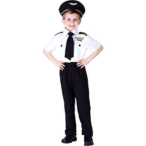 Captain Uniform, Pilot Suit, Toddler Dress Up, Son's Birthday, Pilot Costume, Career Day, Costume For Kids, Dress Up Costumes, God Parents