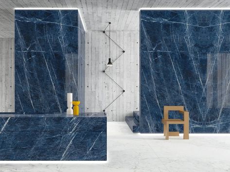 Porcelain stoneware wall/floor tiles with marble effect ULTRA MARMI - SOLIDATE BLU by ARIOSTEA Marble Wall Tiles, Indoor Tile, Blue Granite, Blue Polish, Marble Surface, Lapis Blue, Bathroom Wall Tile, Blue Marble, Marble Effect