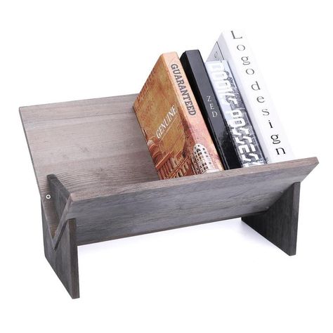 Purchase Rustic Barnwood Gray Tilted Desktop Bookshelf Tabletop Bookshelf, Display Bookshelf, Desktop Bookshelf, Bookshelf Design, Bookshelf Desk, Book Stand, Vintage Office, Book Stands, Eclectic Design