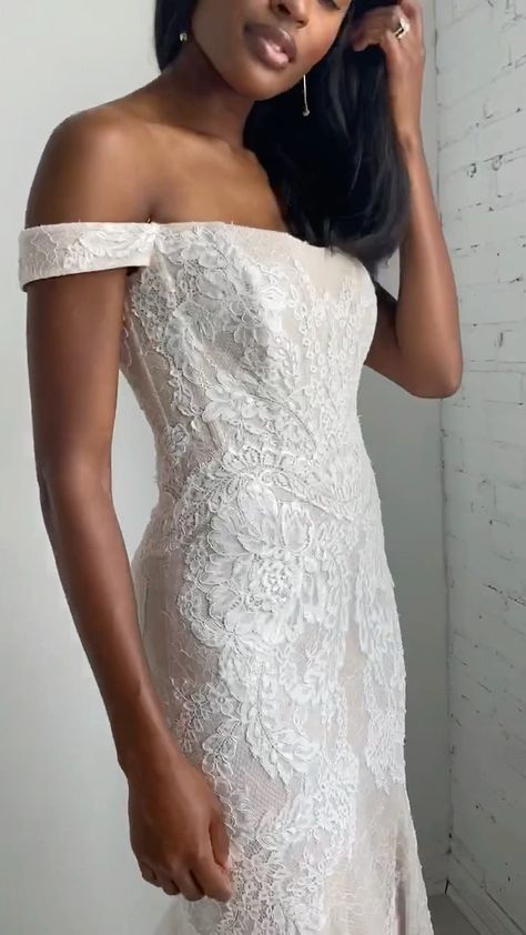 Watters’s Instagram video: “A romantic and tailored look, our Hawthorne gown. The delicate Brier lace appliques are beyond beautiful! #wattershawthorne #bridal…” Lace Applique, A Romantic, Instagram Video, Wedding Inspo, Strapless Wedding Dress, Appliques, One Shoulder Wedding Dress, Instagram A, Bridal Gowns