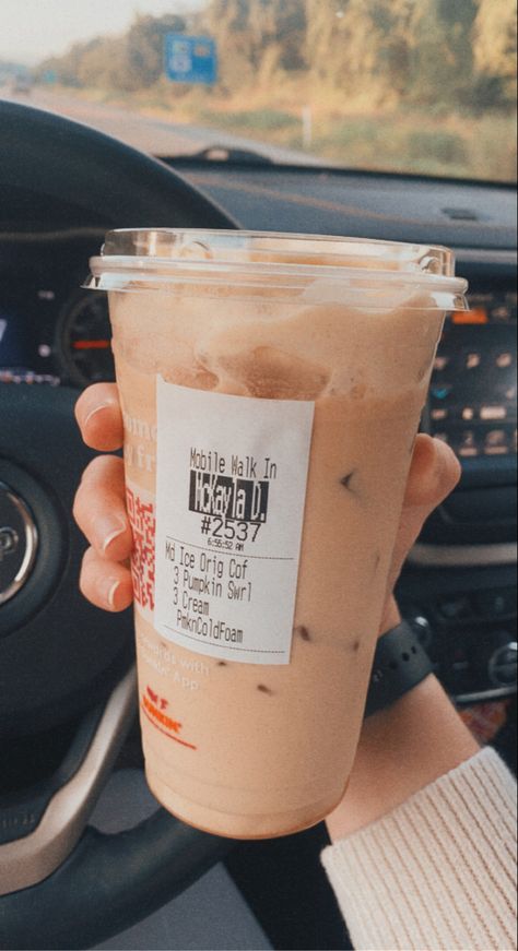 Dunkin Holiday Drinks, Dunkin Donuts Fall Drinks, Best Dunkin Donuts Drinks Iced Coffee, Dunkin Pumpkin Iced Coffee, Dunkin Cold Brew Order, Cold Brew Dunkin Order, Dunkin Fall Drinks, Caroline Nails, Dunkin Donuts Iced Coffee Order