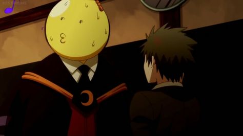 Karasuma, Korosensei, whistling, funny, sweating, nervous; Assassination Classroom Koro Sensei Face, Koro Sensei, The Teacher, To Tell, Funny, Anime