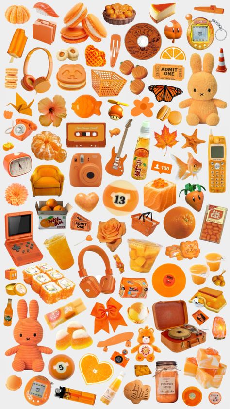 orange🧶 Texture Graphic Design, Aesthetic Stickers, Journal Stickers, Stickers Packs, Art Sketchbook, Collage Art, Png Images, Phone Wallpaper, Sketch Book