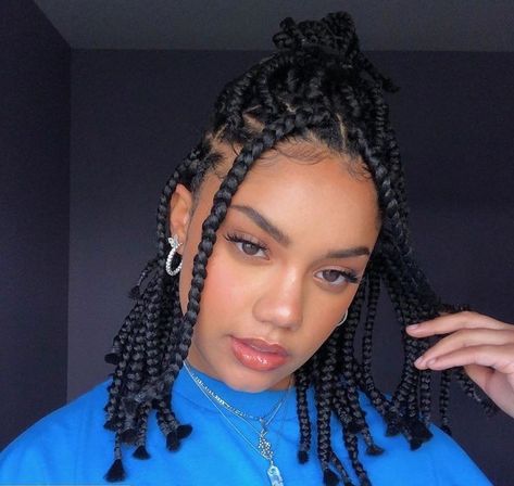 Xpression Hair, Red Box Braids, Black Box Braids, Triangle Box Braids, Large Box Braids, Trendy We Fryzurach, Fishtail Braids, Short Box Braids Hairstyles, Blonde Box Braids