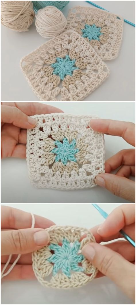 How To Crochet Super Easy Granny Square - Crochet Ideas Easy Granny Square Crochet, Granny Square Pattern Free, Motifs Granny Square, Easy Granny Square, Crochet Granny Square Tutorial, Granny Square Projects, Gifts Crochet, Granny Square Crochet Patterns Free, Confection Au Crochet