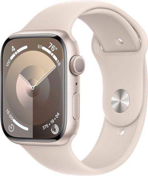 Apple Watch Series 9 (GPS) 45mm Starlight Aluminum Case with Starlight Sport Band M/L Starlight MR973LL/A - Best Buy Apple Fitness, Smart Watch Apple, Apple Ios, Retina Display, Shopping Event, Auto Service, Workout Apps, Home Tv, Apple Watch Series