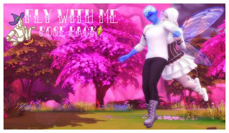 Fly With Me Pose Pack~ | SamsSims on Patreon Flying Poses, Fairy Poses, Sims 4 Wedding Dress, Fly With Me, Sims 4 Collections, Couples Poses, Couple Poses, Sims 4 Mods, Sims Cc