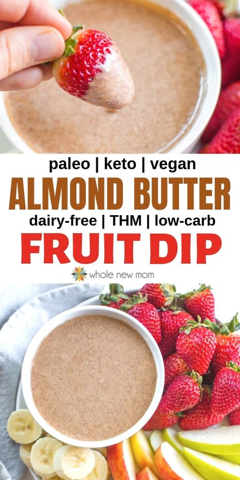 Looking for a healthy treat or snack you can whip up in a flash? This Simple Almond Butter Vegan Fruit Dip tastes great plus it doubles as a delicious drizzle for pancakes, waffles, ice cream, desserts, and more. Almond Butter Apple Dip, Wrestling Meals, Gf Dips, Dip Dessert, Waffles Ice Cream, Pancake Ideas, Healthy Fruit Dip, Sweet Dip, Vanilla Salt